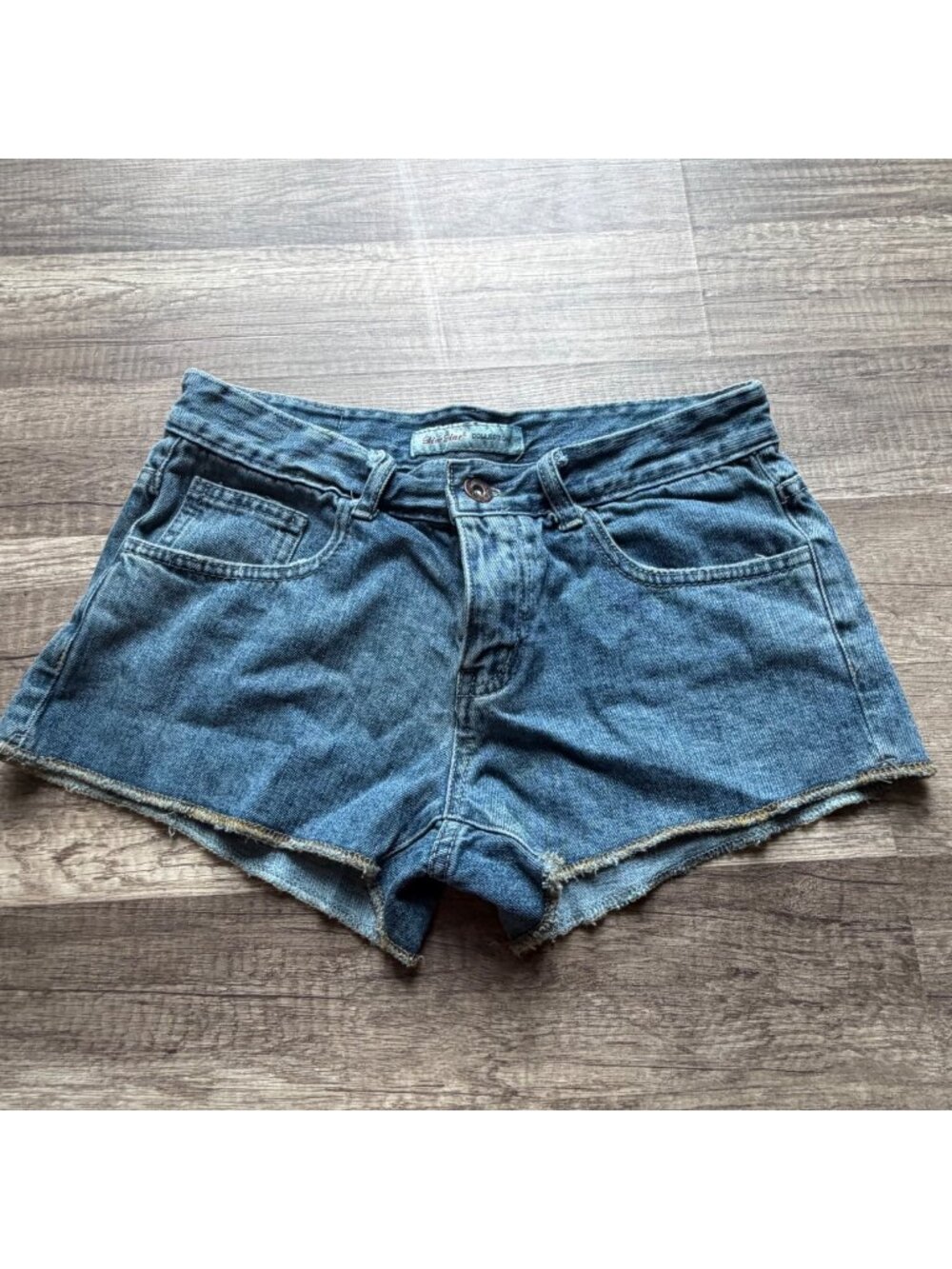 Diar Diar Womens Denim Shorts Size 28 Frayed Hem High Rise Blue Cotton Casual